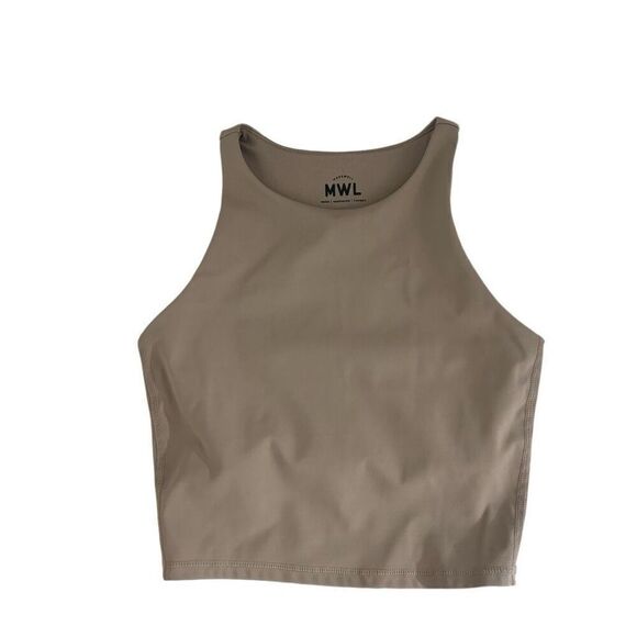 Madewell MWL Form Racerback Crop Top neutral tan beige xs - Picture 12 of 12